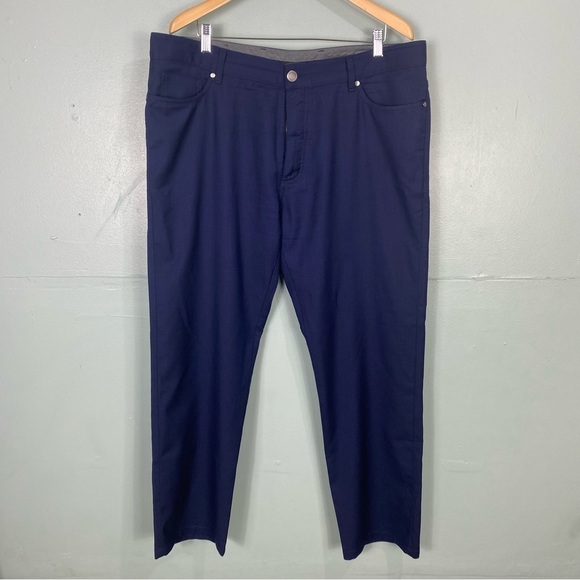 Ermenegildo‎ Zegna Blue Wool Blend Pants Sz 40X30 - Picture 1 of 8